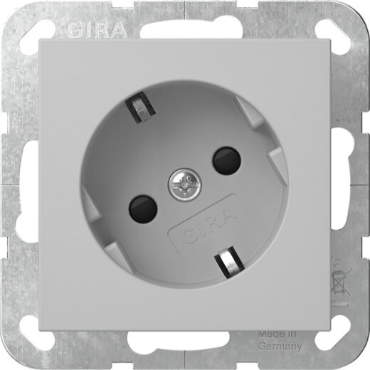 Gira SCHUKO 30° + SH System 55 Grau m 4418015