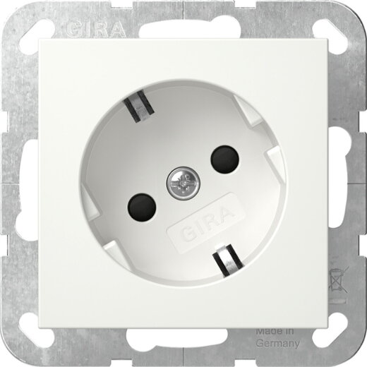 Gira SCHUKO 30° + SH System 55 Reinweiß m 441827