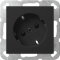 Gira SCHUKO 30° + SH System 55 Schwarz m 4418005