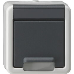 Gira SCHUKO KD + SH WG AP Grau 441430