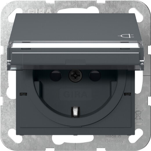 Gira SCHUKO KD BSF + SH System 55 Anthrazit 455728