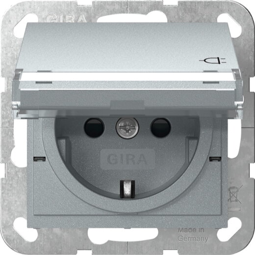 Gira SCHUKO KD BSF + SH System 55 F Alu 455726