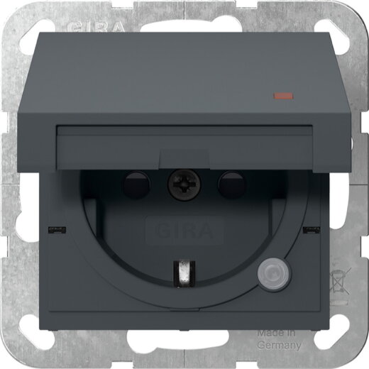 Gira SCHUKO KD Kontroll + SH System 55 Anthrazit 455228