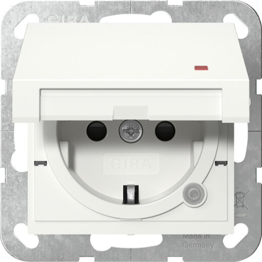 Gira SCHUKO KD Kontroll + SH System 55 Reinweiß m 455227