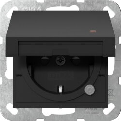 Gira SCHUKO KD Kontroll + SH System 55 Schwarz m 4552005