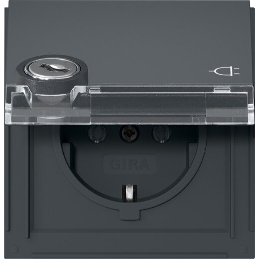 Gira SCHUKO KD Schloss sortiert + BSF Gira TX_44 Anthrazit 446767
