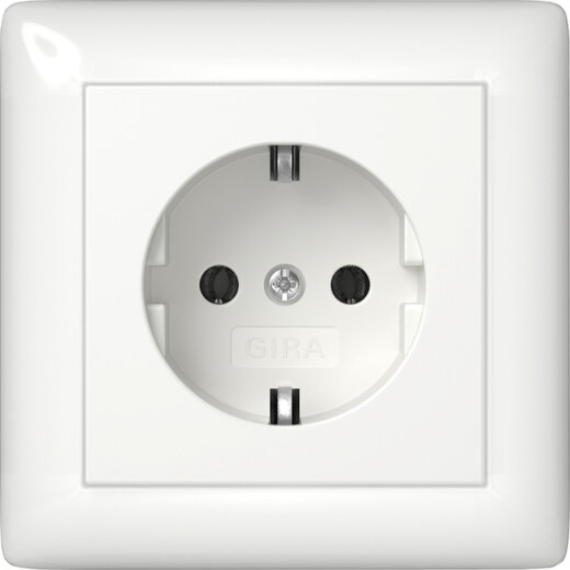 Gira SCHUKO Vollpl. Standard 55 Reinweiß 444003