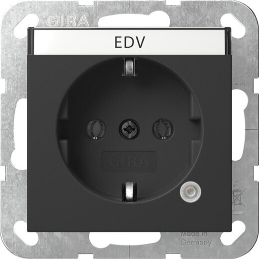 Gira SCHUKO Kontroll + BSF System 55 Schwarz m 4452005