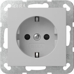 Gira SCHUKO LED-Leuchte + SH o.Kr. System 55 Grau m 4755015