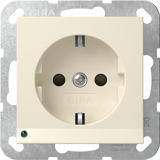 Gira SCHUKO LED-Leuchte + SH System 55 Cremeweiß 417001