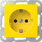 Gira SCHUKO SH + Abd. Sonderstrom System 55 Gelb 4453106