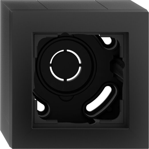 Gira AP-Gehäuse 1f + Rahmen Gira E2 Schwarz m 106109
