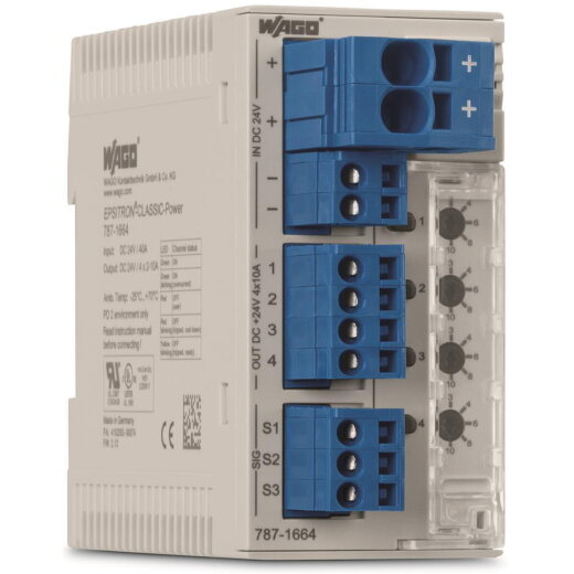 WAGO Elektronischer Schutzschalter 4-kanalig Eingangsspannung DC 24 V 787-1664/006-1000