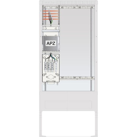 ABN Zähleranschlusssäule SAS APZ 4p 1x LP 250x1050 HAK SZ207AL0402