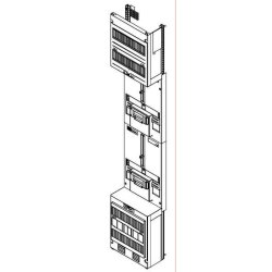 ABN Zählerfeld 2R 3Pkt. 5pol BxH:250x1350mm Z19002L