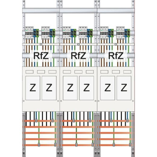 ABN Zählerfeld eHZ 6Z mit sperrbarem HS 5polig EZ37260