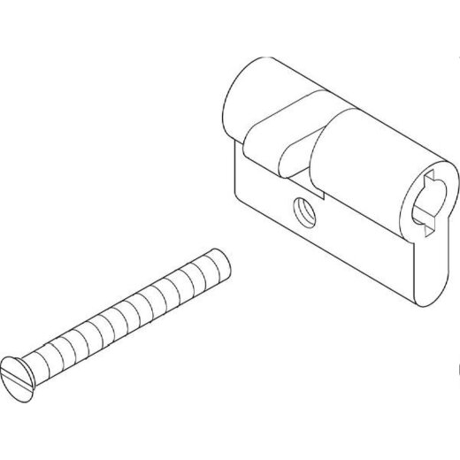 ABN Profilhalbzylinder FZ7 Doppelbart 3mm o.Schlüssel FZ7