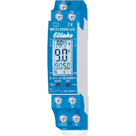 Eltako digitales Multifunktionsrelais MFZ12DDX-UC DUPLEX mit LC-Display
