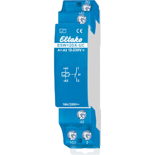 Eltako Stromstossschalter elektronisch ESW12DX-UC mit Wolfram-Vorlaufkontakt