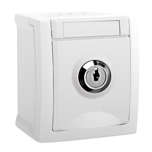 HHG Pacific Steckdose abschließb. FR-AP weiß 90591141-DE Schließung Nr. 1