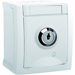 HHG Pacific Steckdose abschließb. FR-AP weiß...