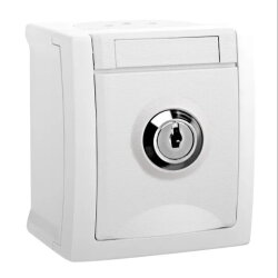 HHG Pacific Steckdose abschließb. FR-AP weiß...