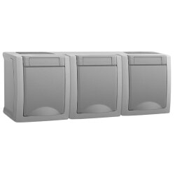 HHG Pacific Schuko Steckdose 3fach waagrecht 90591498-DE...