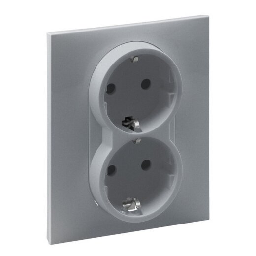 Legrand Steckdose SCHUKO SEANO 2-f.Steckklemmen AL