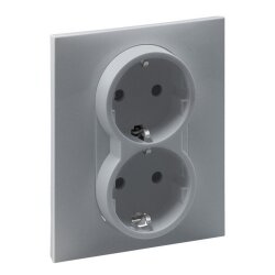 Legrand Steckdose SCHUKO SEANO 2-f.Steckklemmen AL