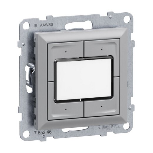 Legrand Elektroniktaster SEANO 4-f.0-24 V alu