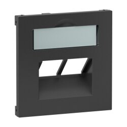 Legrand Abdeckung SEANO 2x RJ45 f.Datendosen anthr