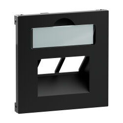 Legrand Abdeckung SEANO 2x RJ45 f.Datendosen sw