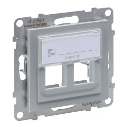 Legrand Rahmen SEANO 2-f.Adapter f.Datendo.n alu