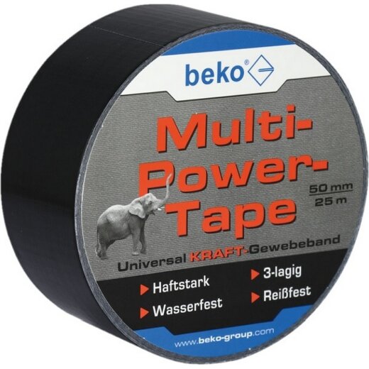 BEKO Kraft-Gewebeband Multi-Power-Tape 50mmx25M schwarz