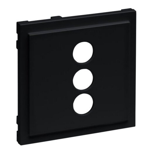 Legrand Abdeckung SEANO f.3-f.RCA Cinch-Anschlussdose sw