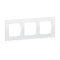 Legrand Rahmen SEANO Natura 3-f.White Glass
