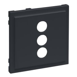 Legrand Abdeckung SEANO f.3-f.RCA Cinch-Anschlussdo.anthr