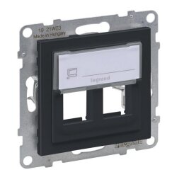 Legrand Rahmen SEANO 2-f.Adapter f.Datendo.n anthr