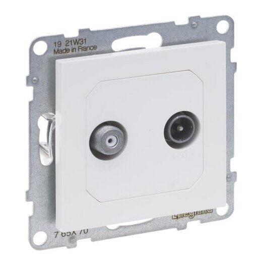 Legrand Einzeldose SEANO TV-SAT f.2 Kabel u.HD-TV sw