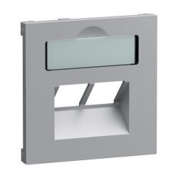 Legrand Abdeckung SEANO 2x RJ45 f.Datendosen alu