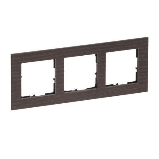 Legrand Rahmen SEANO Natura 3-f.Eiche dunkelbraun
