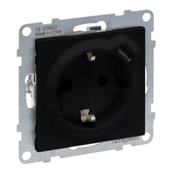 Legrand Steckdose SCHUKO SEANO+USB-C m.Steckklemmen sw