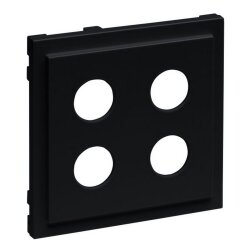 Legrand Abdeckung SEANO Lautsprecher 2-f.m.4mm-Buchse sw