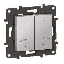 Legrand Szenentaster 863704 Niloe Step Netatmo 4-f.Alu