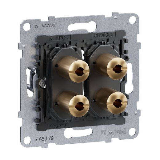 Legrand Einsatz SEANO 2-f.Lautsprecher-A.m.4mm-Buchsen