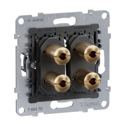 Legrand Einsatz SEANO 2-f.Lautsprecher-A.m.4mm-Buchsen