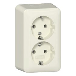 Gira Steckdose SCHUKO 478013 2f AP RW