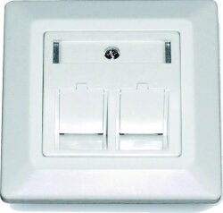 Dätwyler Unilan-Dose UPK 2xKS 1/8 leer RAL9010...