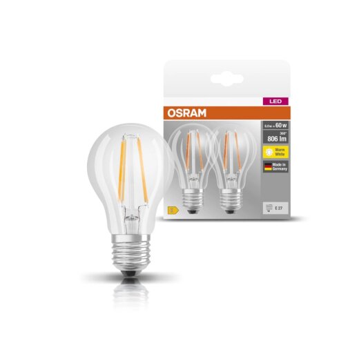 Ledvance LED Leuchtmittel LED BASE Classic A Filament 7W 827 E27