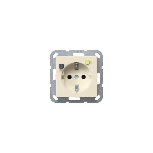 GIRA FI-Schutzsteckdose 267701 30mA erh. Berührungss. cremeweis